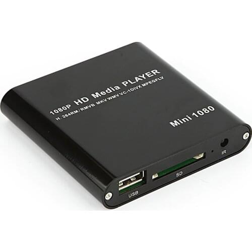 REDAMIGO Full HD 1080P Media Player Center MultiMedia Video Player with VGA AV USB SD/MMC Mpeg2-HD Surpport mkv H.264 HDD021