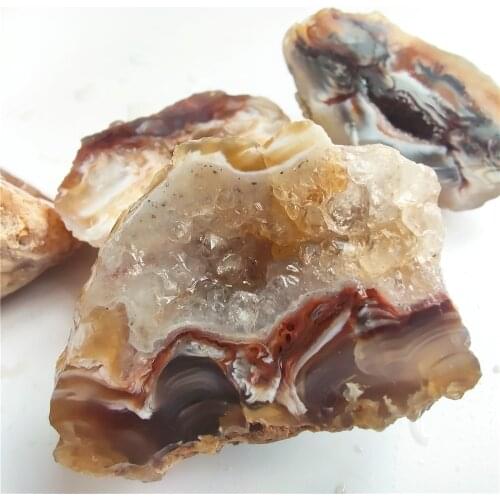 Natural Big Agate Cut Slice Process Mineral Healing Agate Crystal Cluster Cut Quartz Reiki Home Crystal Decoration Collection