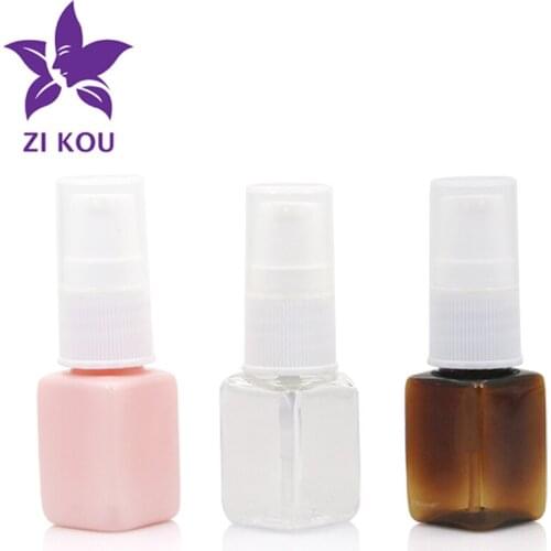 10pcs/lot High-end hot selling and low price travel 10ml Plastic square shape bottle plastic bottle lotion pump free shipping