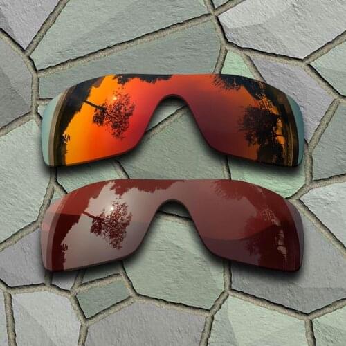 Red Orange&Bronze Brown Sunglasses Polarized Replacement Lenses for Oakley Batwolf