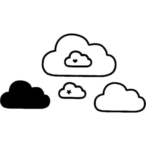 Cutting Dies, Different Clouds Shapes Frame Set, Carbon Steel Craft Knife Mould Stencils for DIY Scrapbooking and Card Making