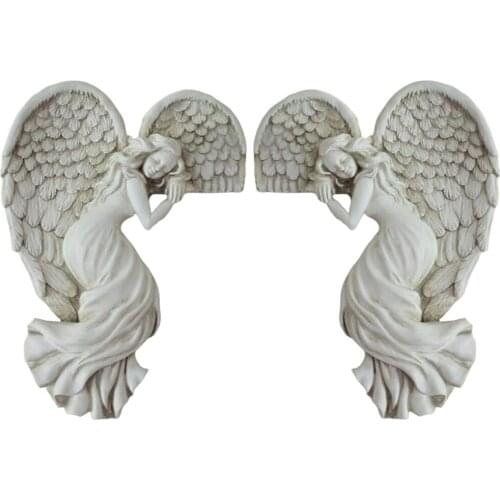 Sleeping Angel Shelf Sitter Statue Figurines Resin Garden Home Church Decors