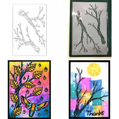 Stencil Flowing Branches for DIY Scrapbooking Album Photo DIY Paper Card Craft Fun Plastic Templates Decoration 2019 6x9inches