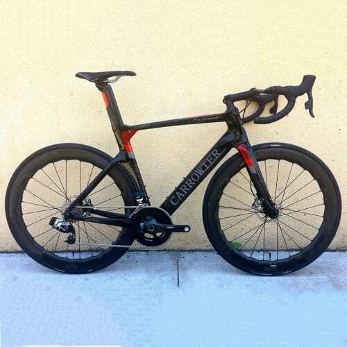 Complete Bicycle CARROWTER Disc Concept Whole Bicycle Full Carbon Fiber Road Bike 105 R7020 ULTEGRA R8020 Groupset C64 V3Rs Bike