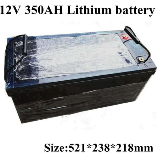 Waterproof 12V 350AH Lithium Ion Battery BMS 3S for 1200W Inverter Solar Energy Golf Cart UPS Backup Power + 20A Charger