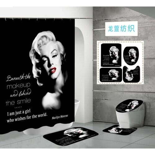 Marilyn Monroe Sexy Woman Shower Curtain Bath Curtain Set Fashion Bathroom Curtain Beauty Home Decor Dropshipping