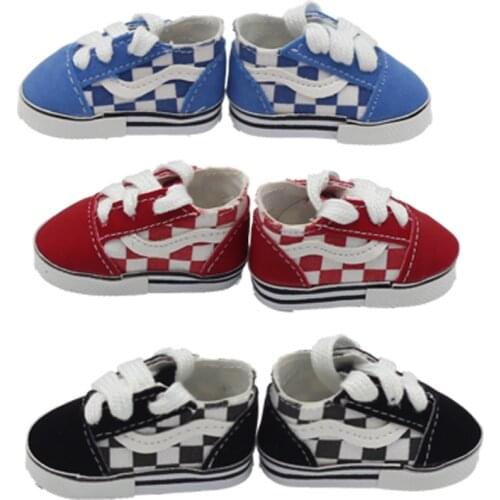 1Pair 5.8*2.8CM Mini Dolls Sports for 14.5Inch Dolls as Fit 20cm EXO BJD Dolls Canvas Sneakers Boots Accessories Toys