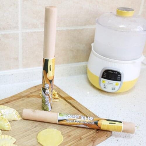 1 Piece Solid Wood Rolling Pin Baking Cookies Biscuit Fondant Cake Dough Roller Bakeware Rolling Pin Non-Stick Kitchen Tools