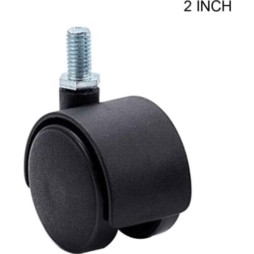 10Pcs Screw Furniture Universal Wheel Swivel Caster Wheels with Brake 1/1.5/2\"