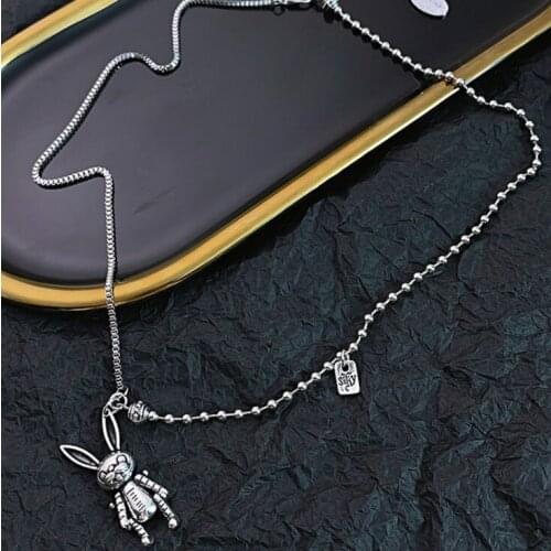 2021 Fashion Multilayer Hip Hop Long Chain Necklace for Women Men Jewelry Coin Rabbit Cross Pendant Necklace Accessories