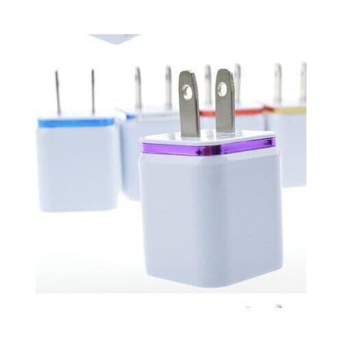 Wholesale 200Pcs/lot 2A+1A US Plug AC Power Adapter Home Travel Wall 2 port dual USB Charger for iPhone Samsung HTC