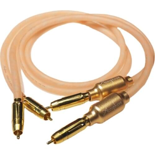 Audiophile silver plated audio line + pure copper RCA Interconnect cable