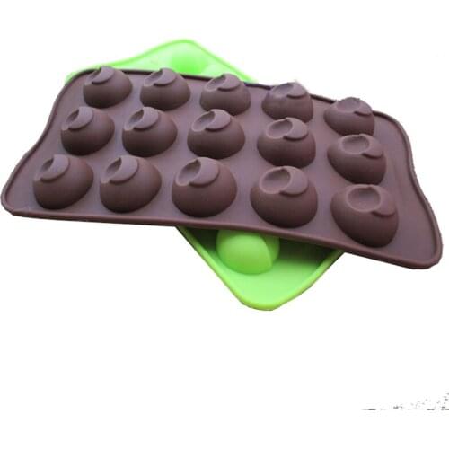 Free shipping 15 ball chocolate mold cooking tools Silicone Mould baking Fondant Sugar Craft DIY Cake candy DIY