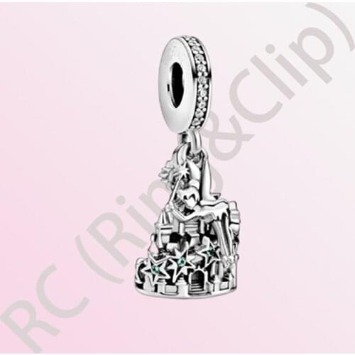 Authentic 925 Sterling Silver Castle Of Magical Dreams Charm Beads Fit Original Pandora Bracelets For Women DIY Jewelry Gift