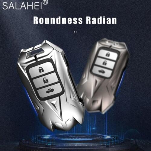 Zinc Alloy TPU Car Key Case Cover For Honda Civic City Accord CRV HR-V CR-V XR-V Odyssey Jzze Vezel Jade Crider Fit 2013-2017