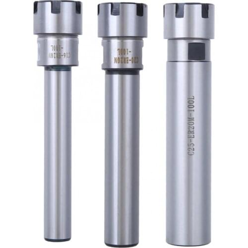 1Pcs ER20M-100L C16/C20/C25 Collet Chuck Holder Chrome Molybdenum Alloy Steel Straight Extension Rod Tool Holder Lengthened Bar
