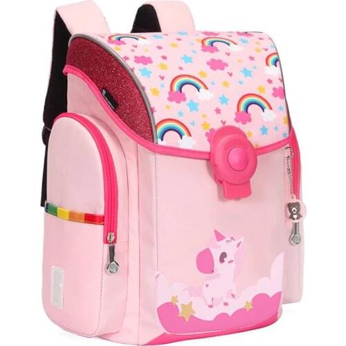 Children School Bags for Boys Orthopedic Waterproof School Backpacks Girls Kids Cartoon Dinosaur Unicorn Backpack for 6-12 Year