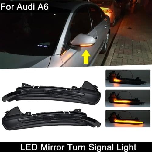 For Audi A6 4GH 4GJ 4G2 4G5 4GD 4GC C7 2010-up LED Side Rearview Mirror Light Dynamic Amber Turn Signal Indicator Lamp
