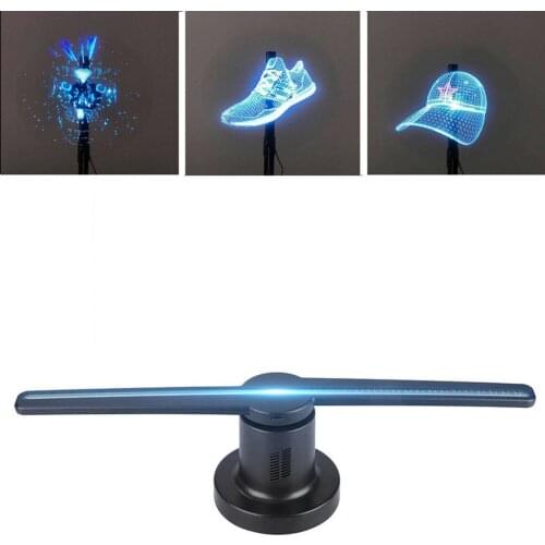 224 Lamp Beads Naked Eye 3D LED WiFi Holographic Projector Display Fan Hologram Advertising Player 16G Memory