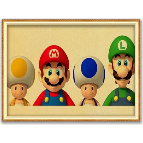 Carton Mario Printed 11CT Cross-Stitch Patterns DIY Embroidery DMC Threads Sewing Painting Handicraft Craft For Adults Decor