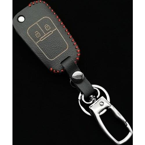 Leather Key Case Fob For Opel Astra J Corsa D Zafira C Mokka Insignia Adam Meriva Remote Key Cover Shell