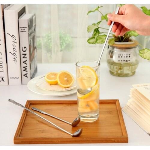 Stainless Steel Long Handle Stir Coffee Spoon Ice Cream Dessert Spoon Kitchen Honey Spoon Kitchen Cooking Accessories
