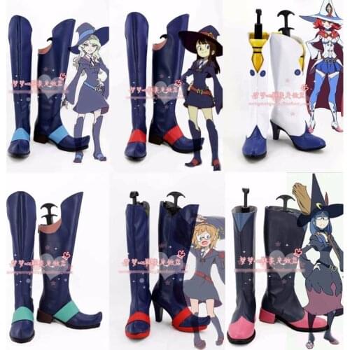 [Customize]Anime Little Witch Academia Figure Lotte Yanson Akko Kagari Diana Cavendish Boots Cosplay Shoes Halloween For Women