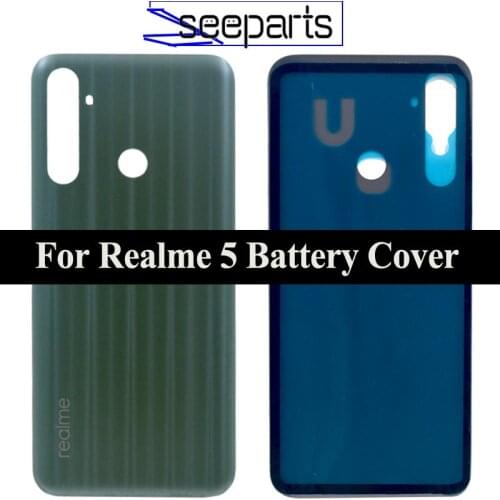 New Cover 6.5" For OPPO Realme 5 Battery Cover For Realme 5 Back Cover Door Housing Battery Door Cover