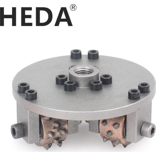 HEDA 120 mm M16 Bush hammer rotary wheel coating to remove concrete terrazzo litchi surface epoxy resin coated hammer plate