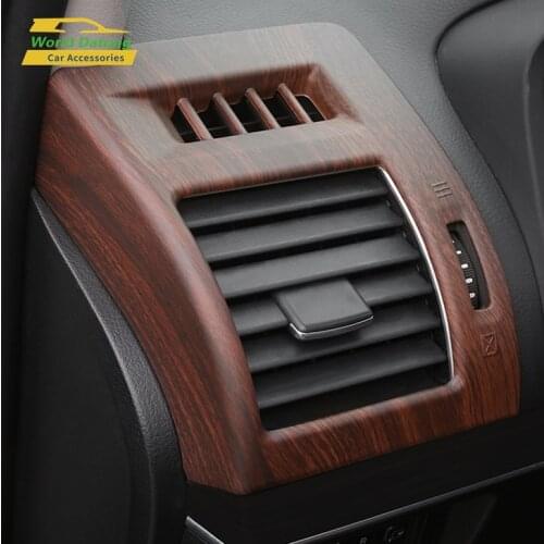 Car Dashboard Air Vent Outlet Panel Peach Wooden Moulding Trim For Toyota Land Cruiser Prado LC150 FJ150 2010-2018 Accessories
