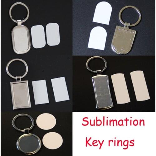 10pcs/lots Blank Metal Key Rings Key Chians Bottle Opener Tags DIY Gift Printing Sublimation Ink Transfer Both sides can Print