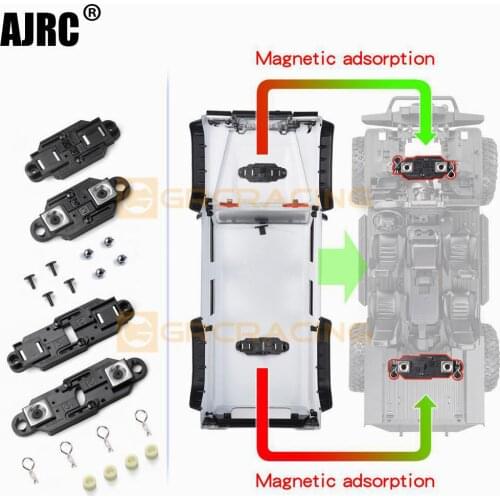 Pitch Adjustable Magnetic Car Shell Column Rc Climbing Car Shell Strong Magnet Invisible Car Shell Column For Trx4 Scx10