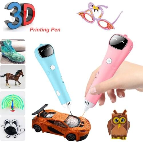3D Printing Pen Low Temperature Intelligent Wireless Stereo Graffiti Painting Children 3D Brush, Battery Capacity: 400 mAh