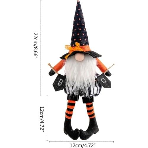 2pcs Halloween Gnome Scandinavian Tomte Swedish Gnomes Plush Home Farmhouse Kitchen Tiered Tray Decoration 85AC