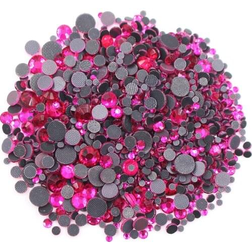 Top Quality Glitter Rhinestones Clear SS6-SS30 HotFix FlatBack Strass Crystal Stones Iron on Rhinestones for Fabric Garment