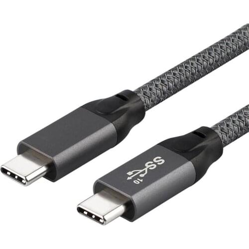10Gbps USB-C Cable USB 3.1 Type C Gen2 Male to Male Data Video Cable 100W with E-marker for Tablet & Phone & Laptop