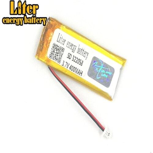 Plug 1.0-2P 322058 302060 3.7V 400mah high quality rechargeable lithium-ion battery for sound equipment