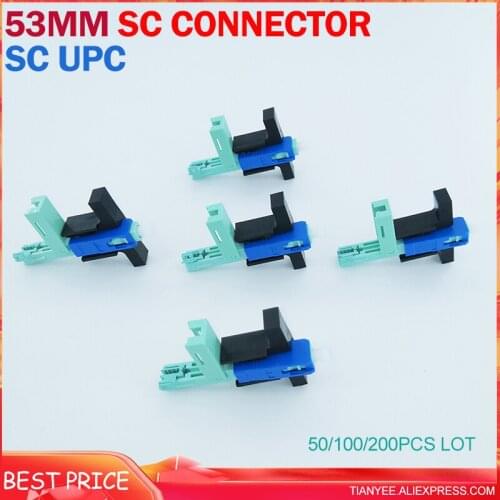 High Quality 53mm SC UPC SM Single-Mode quick Connector FTTH Cold Connector SC/UPC UPC to UPC Fiber Optic Fast Connnector