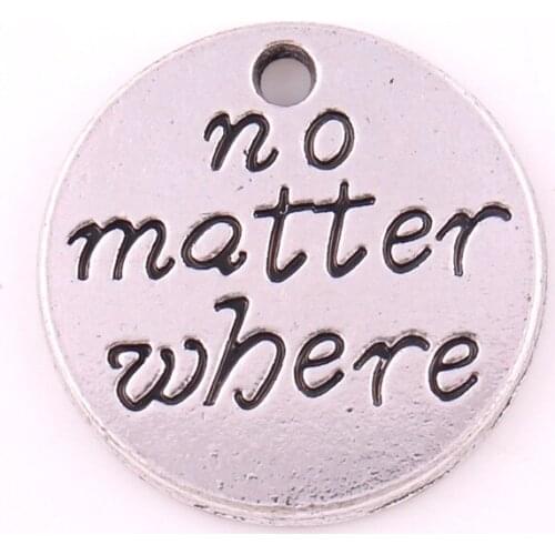 Women Men Necklace Pendant no matter where Written In Round Shape Pendant Zinc Alloy Provide Dropshipping