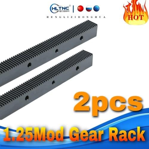 2pcs 1.25Mod 22*25 Gear rack Precision cnc rack straight teeth (helical teeth) Toothed rack cnc machine