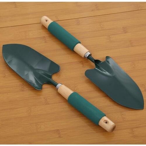 1PC Wooden Handle Reinforced Gardening Shovel Loose Soil Planting Easy Use