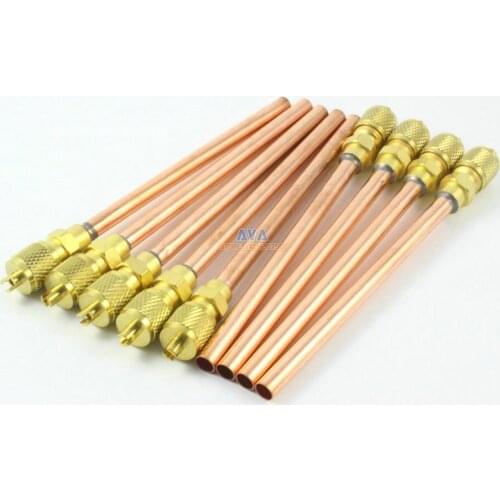 10 Pieces Refrigeration Filling Service Metal Access Valves 3.9" Length