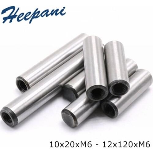 10pcs GB120-B 10x20xM6 - 12x120xM6 cylindrical dowel pin with internal thread locating dowel lock pins hard parallel pin