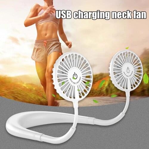 3 Speed Portable Adjustable Multi-functional Practical Durable Mini Outdoor Travel Neck Band Hanging Fan Air Cooler