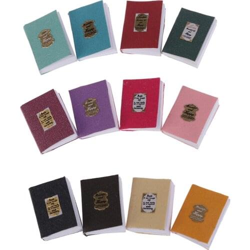 4Pcs/set 1:12 Dollhouse Miniature Mini Books Model Furniture Accessories color random