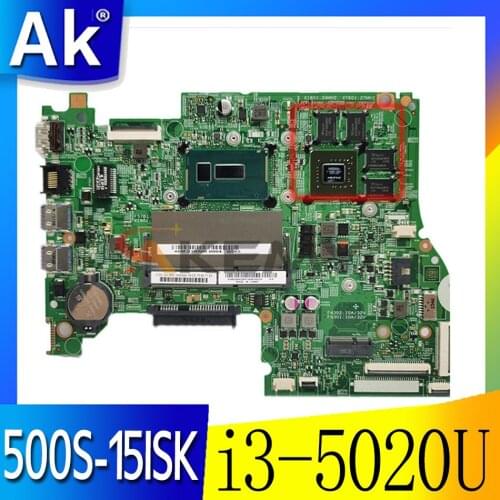 Akemy laptop motherboard For lenovo 500S-15ISK 15 inch SR240 i3-5020U DDR3L Mainboard works