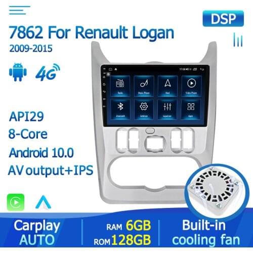 Android 10 Car Multimedia Player for Renault Logan Sandero Lada Lergus Dacia Duster car radio Tape Recorder GPS navigation WiFi