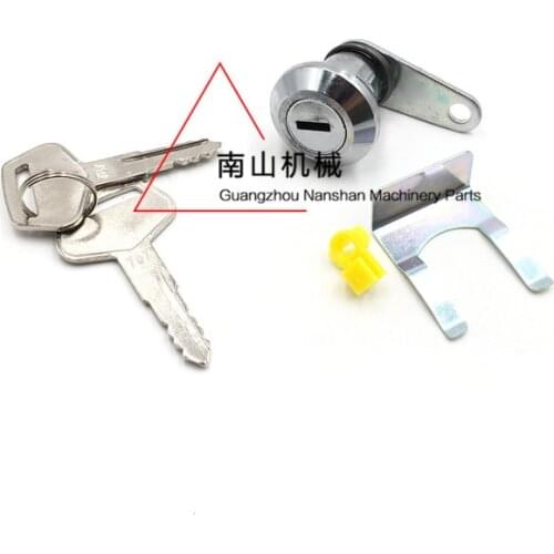 Free shipping for Excavator cab door lock core Komatsu PC60 70 120 200/220 300 350 360 400