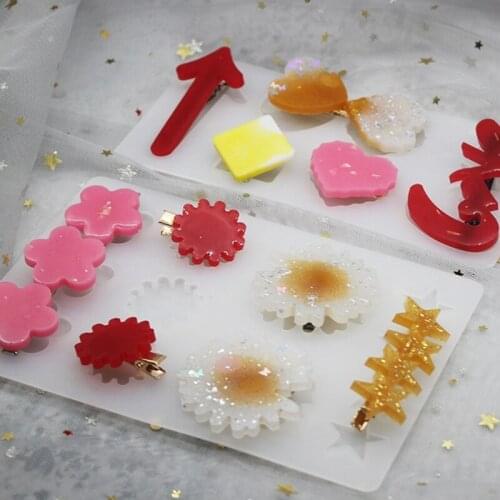 CharmHair Pin Casting Silicone Mould DIY Craft Jewelry Crystal Epoxy Resin Mold A0NF