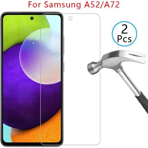 Case for samsung a52 a72 4g 5g cover screen protector tempered glass on samsun galaxy a 52 72 52a 72a protective phone coque bag